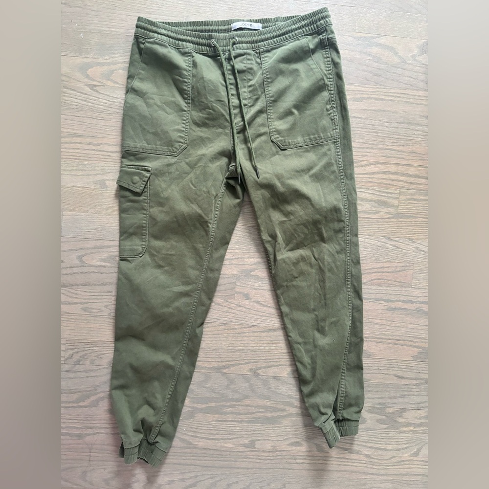Joe’s Jeans Elastic Waist Green Cargo Woman’s Pants size Medium